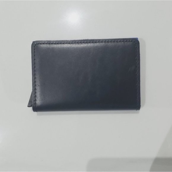 NEW Genuine Leather RFID Card Box Slim Wallet - Picture 3 of 12